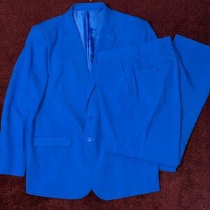 Vibrant Blue Men's Two Piece Suit